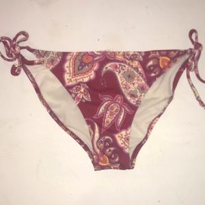 Red Paisley Bikini Bottoms